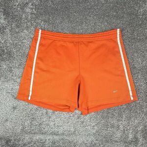 Vintage Nike Running Shorts Womens Large (35x4) Orange Activewear Gym Sports